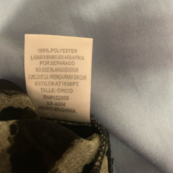 Monteau Leopard Print Ruffle Mesh Cami Top - Picture 6 of 9